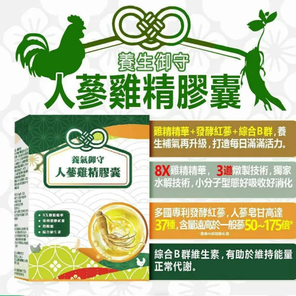 養氣御守－人蔘雞精膠囊：圖片 2